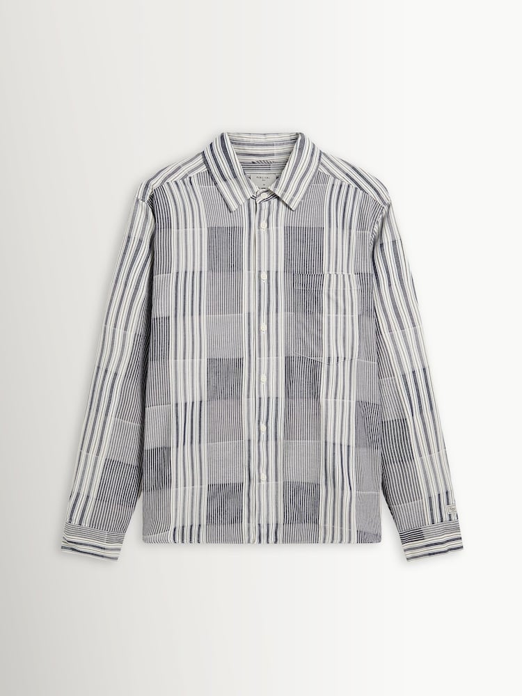 Percival Blue Epigraph Patchwork Pearce Shirt - Image 7 of 7
