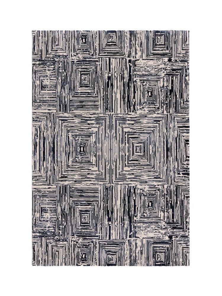Blue Kuza Portrait Lustre Rug - Image 2 of 6