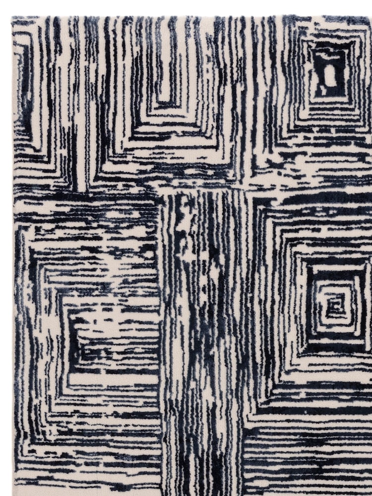 Blue Kuza Portrait Lustre Rug - Image 6 of 6