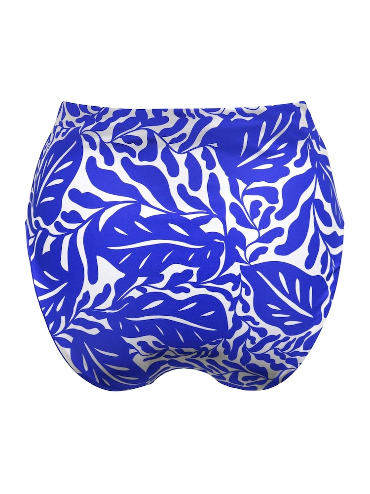 Pour Moi Blue High Waist Laguna Beach Reversible Bikini Bottom - Image 4 of 4
