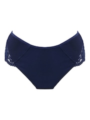 Pour Moi Blue Love To Lounge Lace and Modal Rib Midi Briefs - Image 3 of 4
