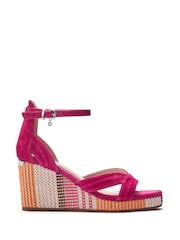 Moda in Pelle Pink May Strappy Wedge Sandals - Image 1 of 4