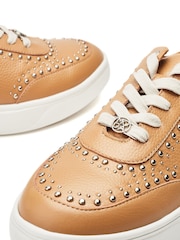 Moda in Pelle Bay Studded Chunky Sole Leather Trainers - Image 4 of 4