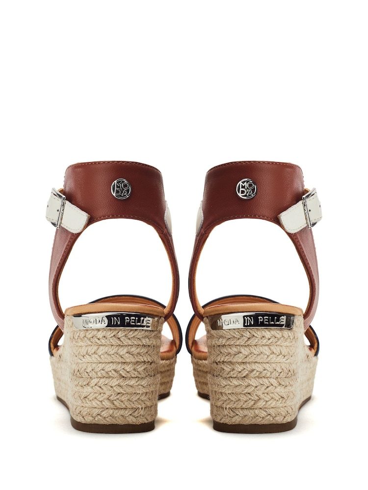 Bleu - Espadrilles Moda in Pelle Kolanthia en cuir rembourré Vamp - Image 3 of 4