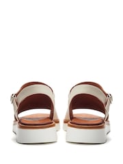Moda in Pelle Moire Asymmetric Flexi Leather Sandals - Image 4 of 5