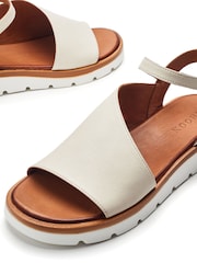 Moda in Pelle Moire Asymmetric Flexi Leather Sandals - Image 5 of 5