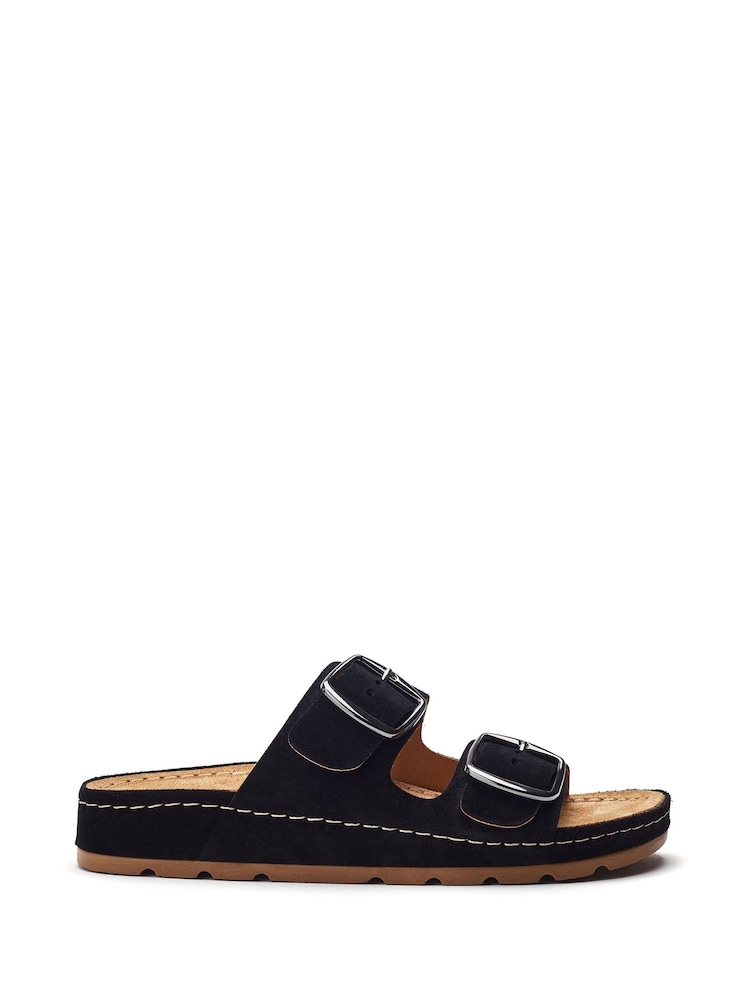Moda in Pelle Sh Elate Double Strap Flexi Cork Footbed Mules - Image 2 of 5