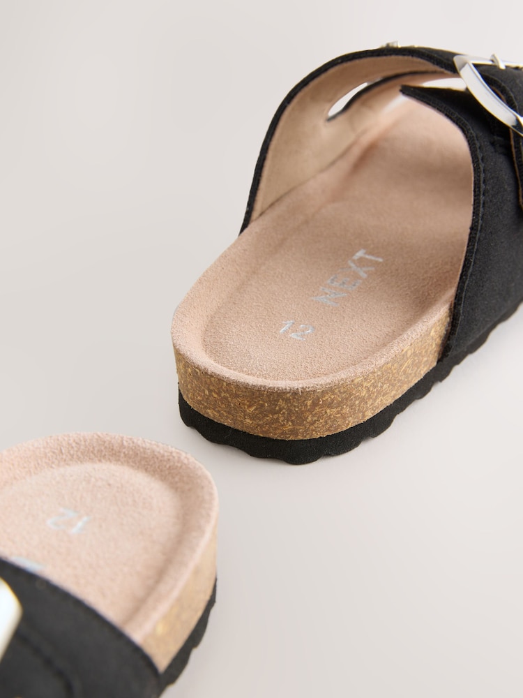 Black Studded Corkbed Sandals - Image 5 of 5
