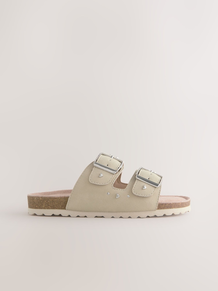 Neutral Stone Studded Corkbed Sandals - Image 2 of 5