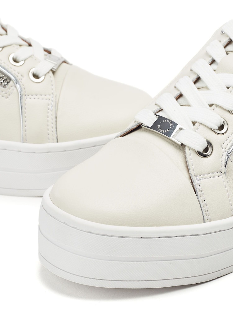 Moda in Pelle Barlli Contrast Topline Leather Trainers - Image 4 of 4 Moda in Pelle Barlli Contrast Topline Leather Trainers - Image 4 of 4