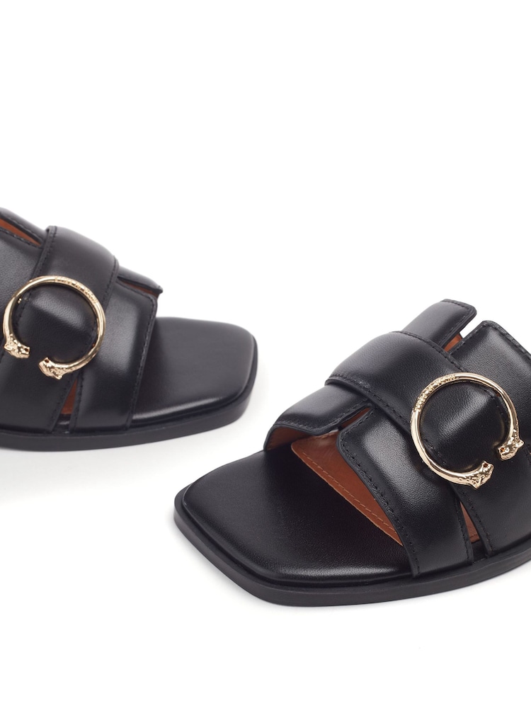 Moda in Pelle Liatris Woven Square Toe Leather Sandal - Image 4 of 4