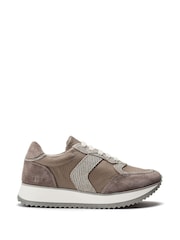 Moda in Pelle Eager Runner Style Leather White Trainers - Image 1 of 4
