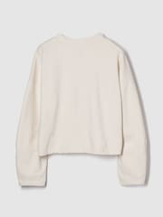 Gap Beige Heavyweight French Terry Barrel-Sleeve Sweatshirt - Image 2 of 2