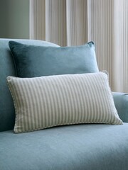 Laura Ashley Natural Cornish Chenille Stripe Cushion - Image 1 of 5