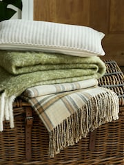 Laura Ashley Olive Padbury Check Throw - Image 2 of 4