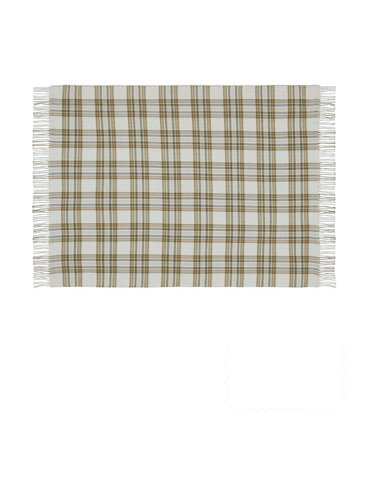 Laura Ashley Olive Padbury Check Throw - Image 4 of 4