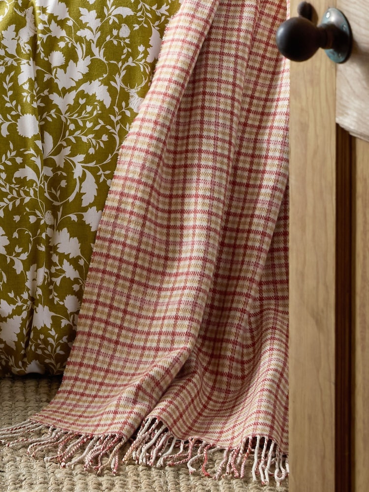 Laura Ashley Russet Padbury Check Throw - Image 2 of 5