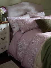 Laura Ashley Dark Blush Rowsham Garden 220 Thread Count Duvet Cover and Pillowcase Set - Image 2 of 3