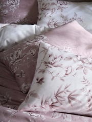 Laura Ashley Dark Blush Rowsham Garden 220 Thread Count Duvet Cover and Pillowcase Set - Image 3 of 3