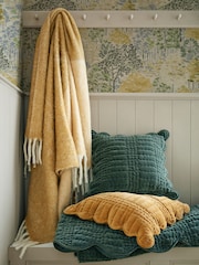 Laura Ashley Ochre Yellow Bronwen Throw - Image 1 of 5