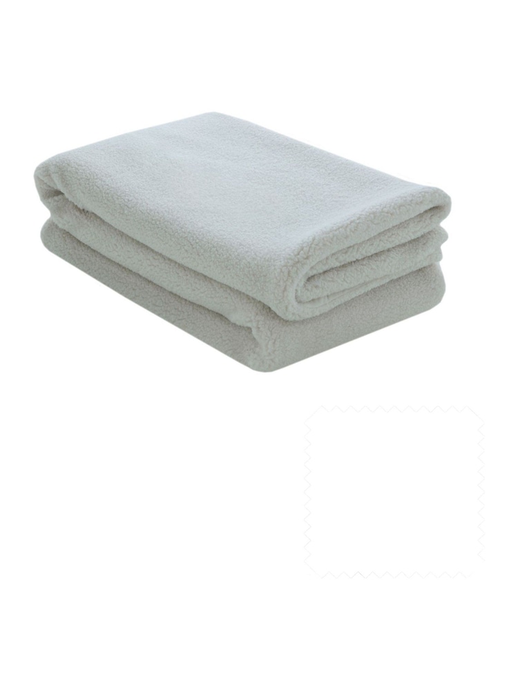 Laura Ashley Natural Coleford Faux Sheepskin Throw - Image 2 of 4