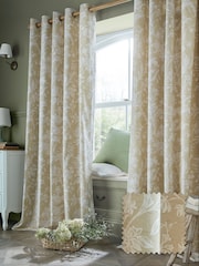 Laura Ashley Caramel Lloyd Eyelet Curtains - Image 1 of 4