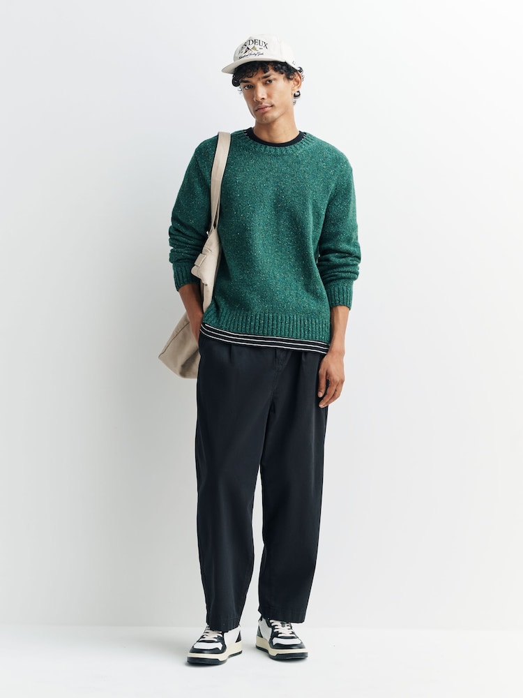 Folk Green Chain Crew Jumper - Image 2 of 4 Folk Green Chain Crew Jumper - Image 2 of 4