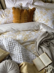 Laura Ashley Ochre Yellow Walled Garden 200 Thread Count Duvet Cover and Pillowcase Set - Image 2 of 7