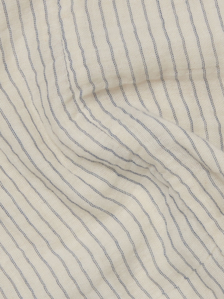 MORI Cream Stripe 100% Cotton Muslin Shirt - Image 3 of 3