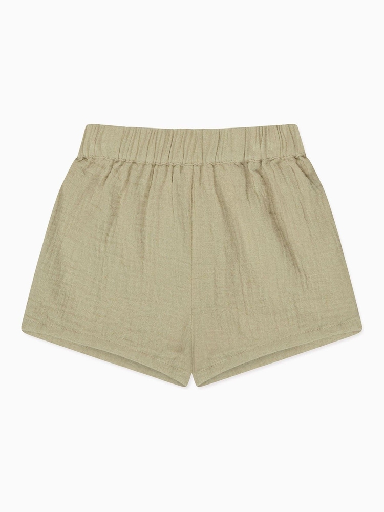 MORI Green 100% Cotton Muslin Shorts - Image 2 of 3