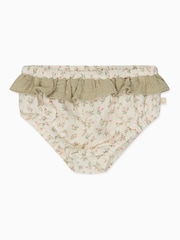 MORI Green Floral 100% Cotton Muslin Dress Set - Image 3 of 3