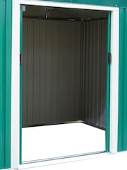 Charles Bentley Green 8ft x 6ft Metal Garden Shed - Image 2 of 2