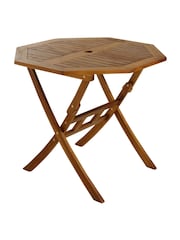 Charles Bentley Natural Wooden Octangonal Garden Table With 4 Chairs - Image 5 of 6