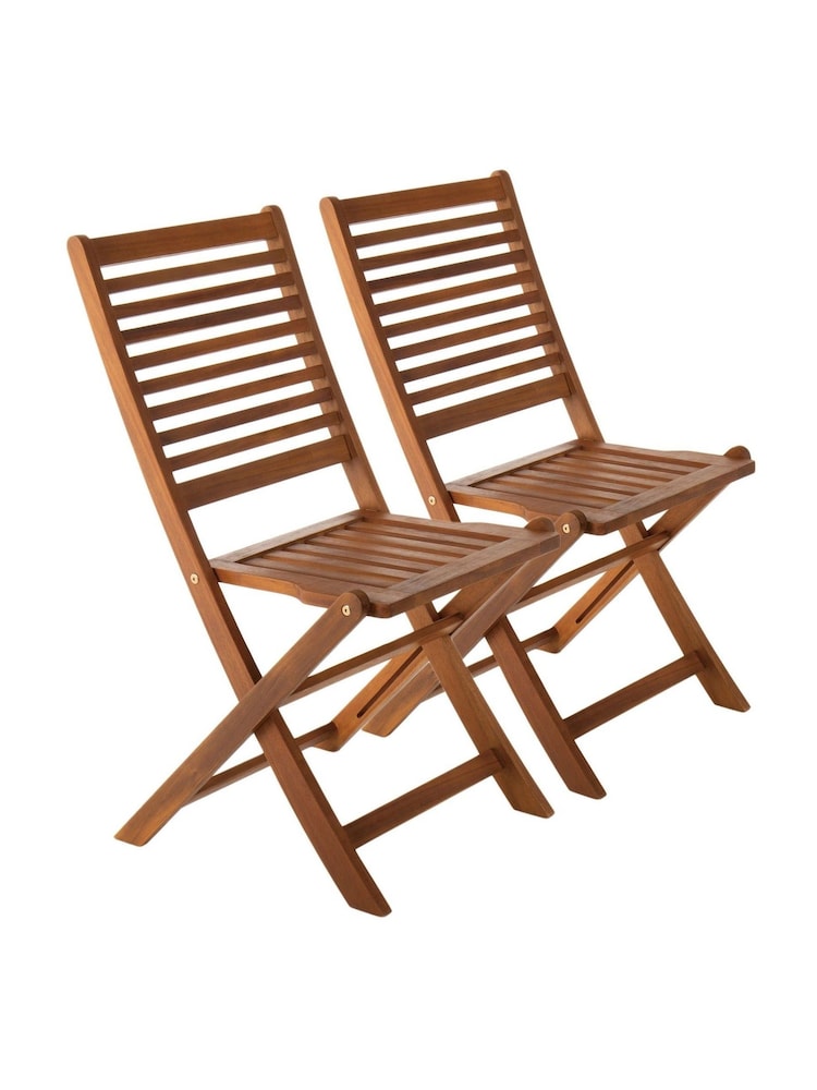 Charles Bentley Natural Wooden Octangonal Garden Table With 4 Chairs - Image 6 of 6