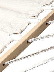 Charles Bentley Cream Larch Wood Arc Garden Hammock - Image 4 of 6