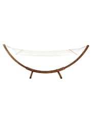 Charles Bentley Cream Larch Wood Arc Garden Hammock - Image 5 of 6