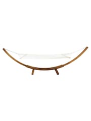 Charles Bentley Cream Arch Wooden Stand With Extra Large Garden Hammock - Image 4 of 5