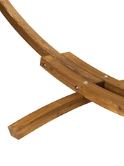 Charles Bentley Cream Arch Wooden Stand With Extra Large Garden Hammock - Image 6 of 6