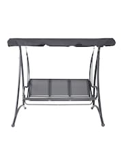 Charles Bentley Grey Metal Mesh Garden Swing Chair - Image 5 of 6