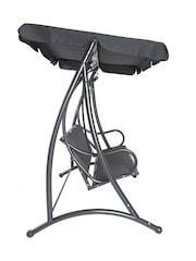 Charles Bentley Grey Metal Mesh Garden Swing Chair - Image 6 of 6