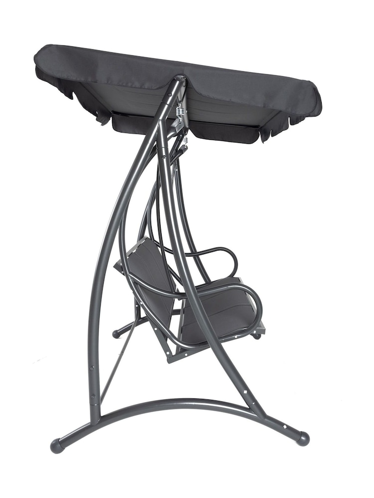 Charles Bentley Grey Metal Mesh Garden Swing Chair - Image 6 of 6