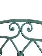 Charles Bentley Green Wrought Iron Garden Companion Seat - Image 3 of 4