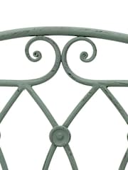 Charles Bentley Green Wrought Iron Garden Companion Seat - Image 5 of 6