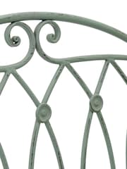 Charles Bentley Green Wrought Iron Garden Companion Seat - Image 6 of 6