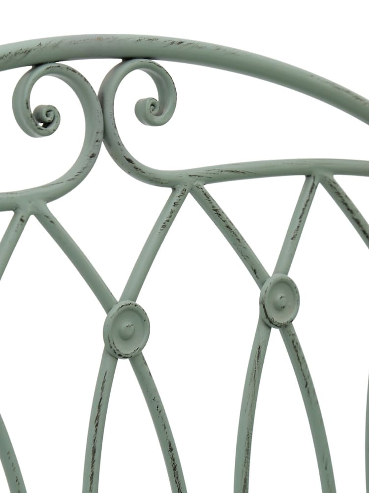 Charles Bentley Green Wrought Iron Garden Companion Seat - Image 6 of 6 Charles Bentley Green Wrought Iron Garden Companion Seat - Image 6 of 6