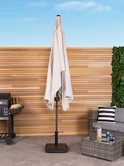Charles Bentley Light Grey Rectangular Garden Parasol - Image 2 of 5