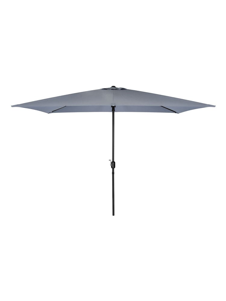 Charles Bentley Light Grey Rectangular Garden Parasol - Image 5 of 5