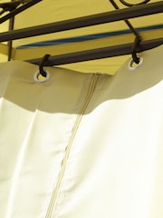 Charles Bentley Beige Steel Art Garden Gazebo With Curtains - Image 6 of 6