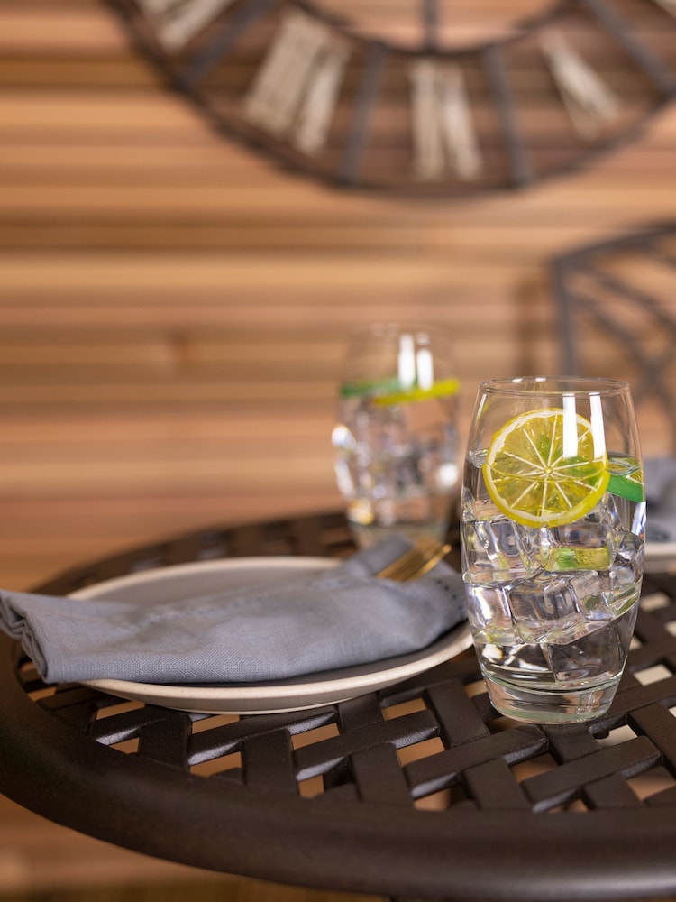 Charles Bentley Brown Cast Aluminium 3Pc Garden Bistro Set - Image 2 of 6