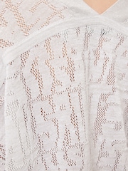 AllSaints White Kaito V-Neck Jumper - Image 6 of 7